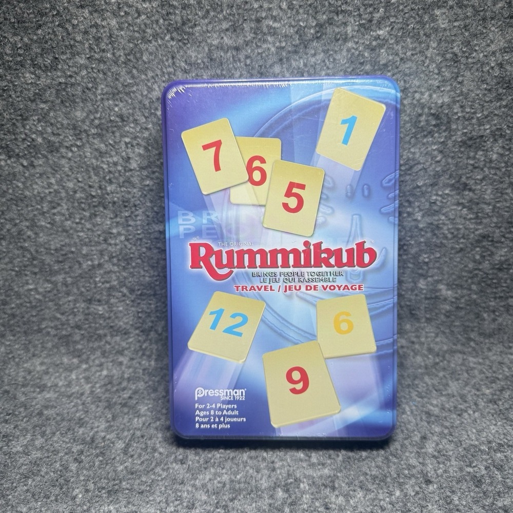 Pressman Rummikub The Original Rummy Tile Game in Travel Tin NEW SEALED